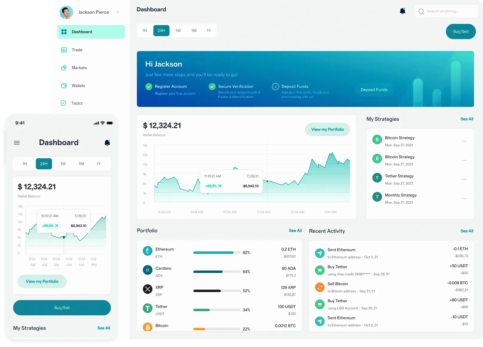 CryptoLase portfolio platform